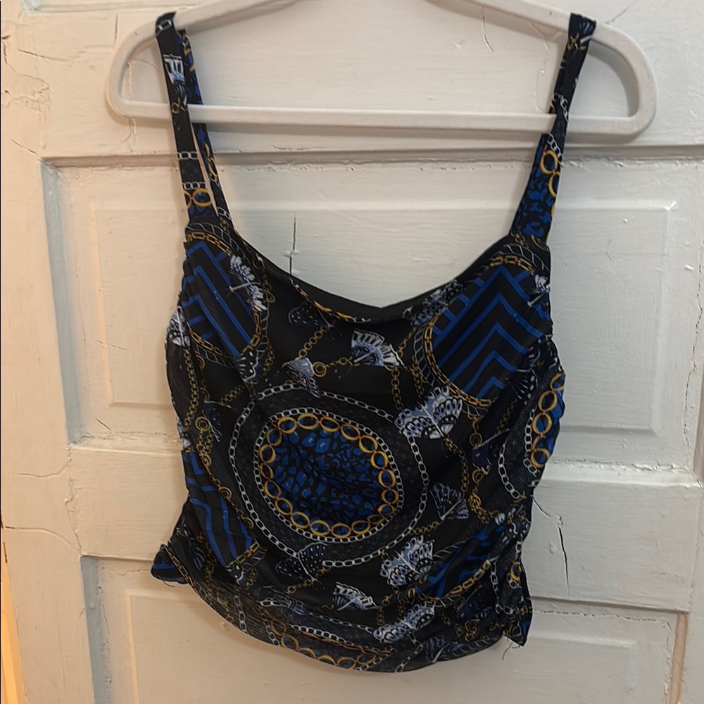 Stylish Black and Blue Women's Top